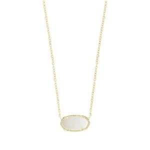 Kendra Scott Elisa Gold iridescent drusy necklace
